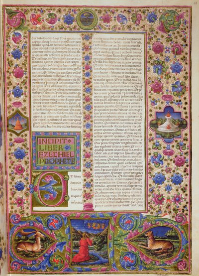 Fol.56r Åbning til Ezekiels Bog, fra Borso d