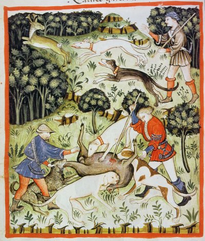 Fol.71v Jagtgazelle, illustration fra Tacuinum Santiatis Codex Vindobonensis af Italian School