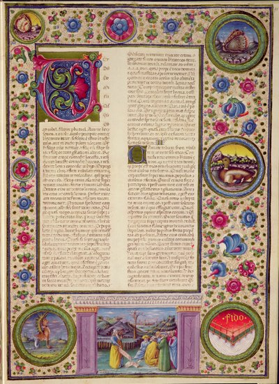Fol.91r Profeten Joels bog (en mindre profet fra det 8. århundrede f.Kr., som prædikede i Jerusalem), fra Borso d