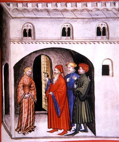 Fol.98r Blushing, illustration fra 