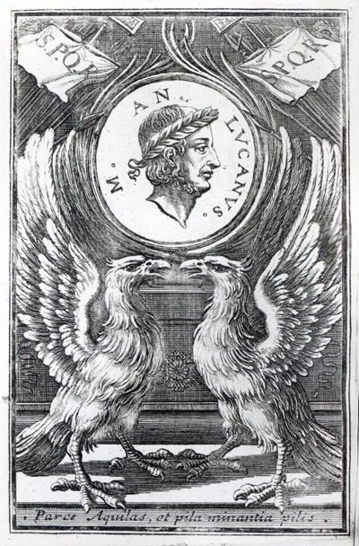 Frontispice til Lucans Pharsalia af Marcus Annaeus Lucanus, udgave udgivet i 1663 af Italian School