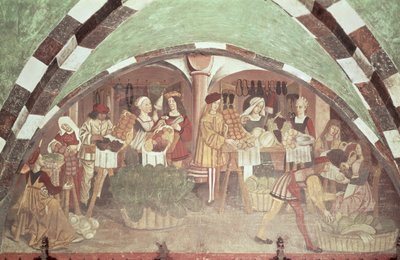 Frugt- og grøntsagsmarked (fresco) (se også 63046) af Italian School