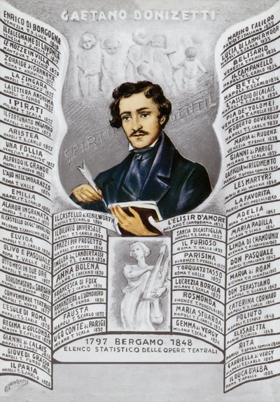 Gaetano Donizetti, italiensk komponist (1797-1848) af Italian School