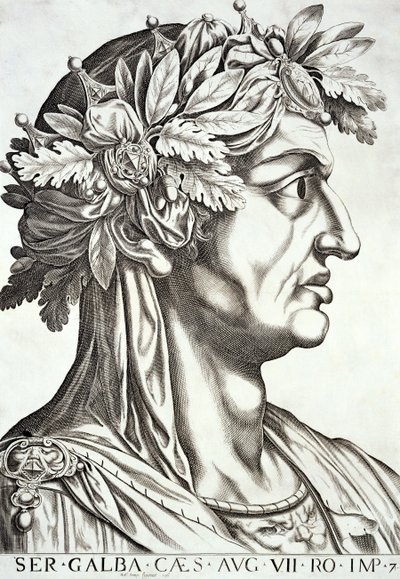 Galba Cæsar (3 f.Kr.-69 e.Kr.), 1596 af Italian School