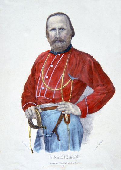 Garibaldi, illustration fra The History of Italy af Italian School