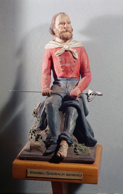 Giuseppe Garibaldi (1807-82), ca. 1860 (malet terracotta) af Italian School