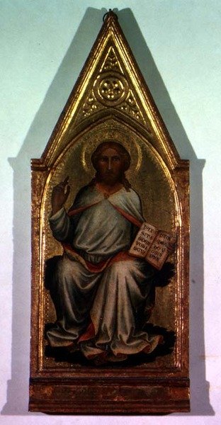 Gud Faderens velsignelse (tempera på panel) af Italian School