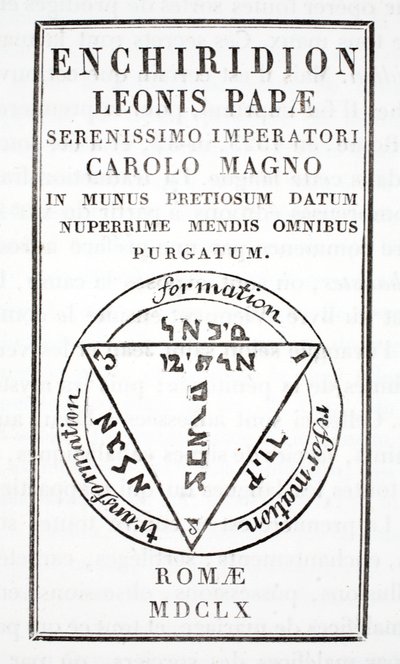 Grimoire af pave Leo III af Italian School