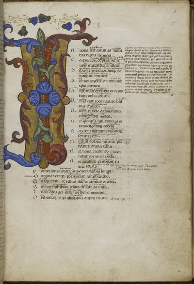 Harley 2769, f.3 Dekoreret initial 