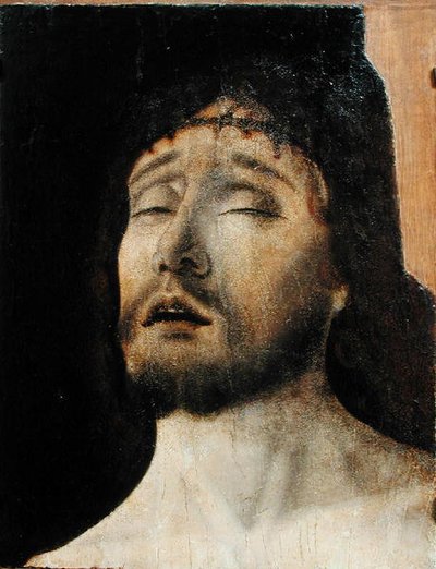 Head of the Dead Christ (olie på lærred) af Italian School