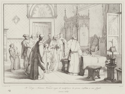 Doge Antonio Veniero benægter at ændre den straf, der blev påført sin søn af Italian School