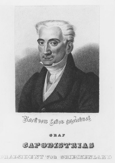 Ioannis Kapodistrias (gravering) af Italian School
