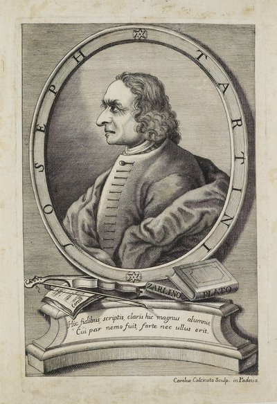 Joseph Tartini, graveret af Carlo Calcinotto (fl.1763), c.1763 af Italian School