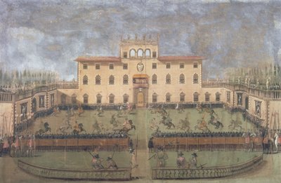 Dyst i den kejserlige villa i Poggio a Caiano af Italian School