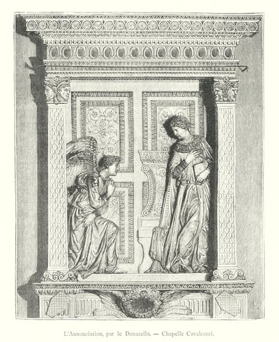 Bebudelsen, af Donatello, Cavalcanti Chapel (gravering) af Italian School