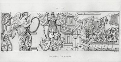 La Colonna Trajana, Trajans søjle (gravering) af Italian School