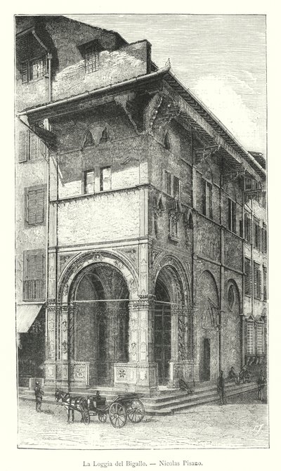 Loggia del Bigallo, Nicolas Pisano (gravering) af Italian School