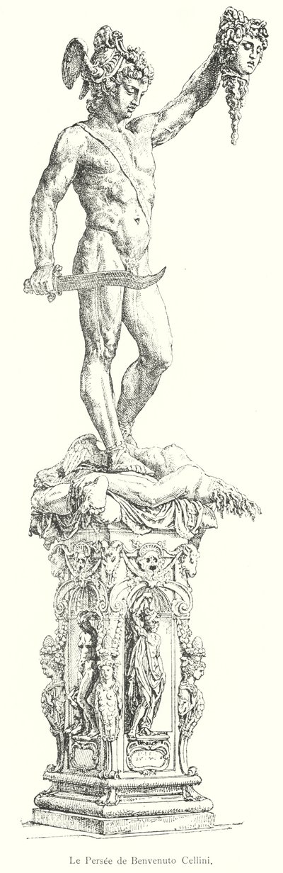 The Persee de Benvenuto Cellini (gravering) af Italian School