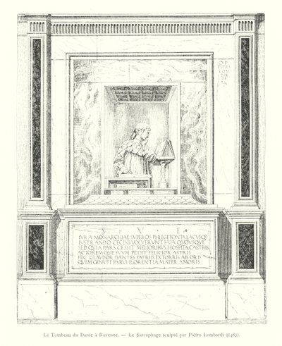 Dantes grav i Ravenna, Sarkofagen skulptureret af Pietro Lombardi af Italian School