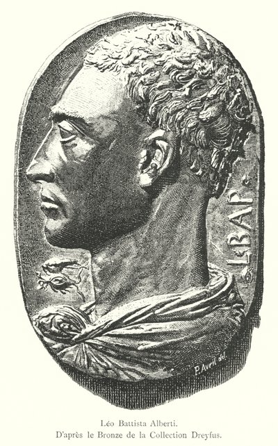 Leon Battista Alberti, Efter bronzen i Dreyfus-samlingen (gravering) af Italian School
