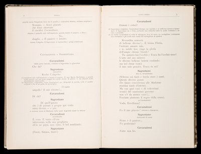 Libretto af Tosca af Giacomo Puccini, Ricordi Edition, Italien af Italian School