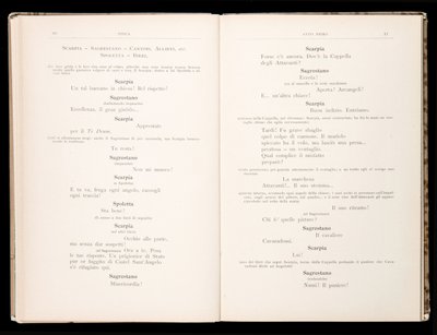 Libretto af Tosca af Giacomo Puccini, Ricordi Edition, Italien af Italian School