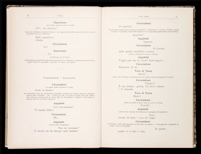 Libretto af Tosca af Giacomo Puccini, Ricordi Edition, Italien af Italian School