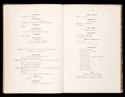 Libretto af Tosca af Giacomo Puccini, Ricordi Edition, Italien af Italian School