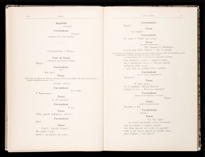 Libretto af Tosca af Giacomo Puccini, Ricordi Edition, Italien af Italian School