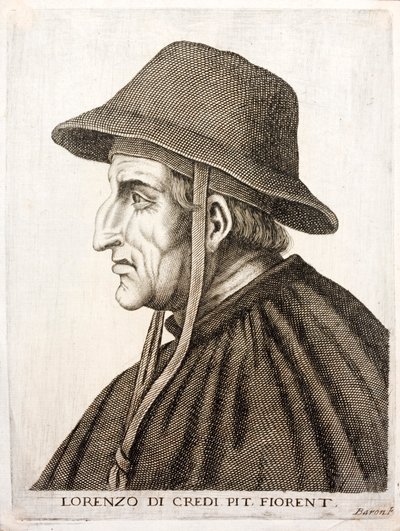 Lorenzo di Credi, italiensk renæssancemaler (gravering) af Italian School