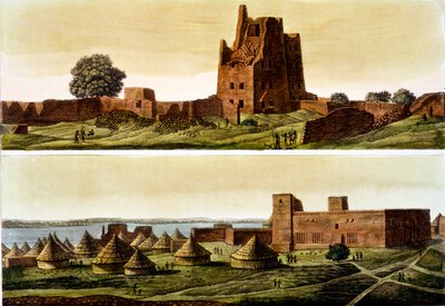 Nedre Egypten eller Sudan, Nilen: Nedenfor, landsbyen El-Querebyn, 1820