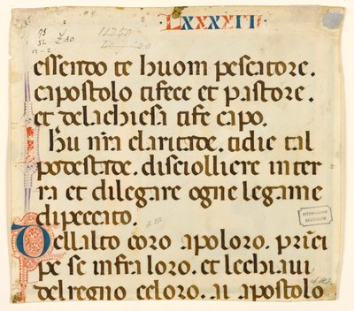 MS McClean folio 201.4 mod Lauda for St. Peter af Italian School