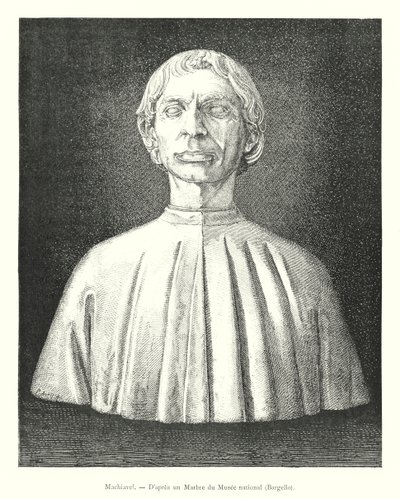 Machiavelli, Efter en marmor fra Nationalmuseet, Bargello (gravering) af Italian School