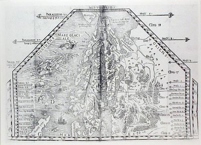 Kort over Skandinavien, fra et atlas af Olaus Magnus af Italian School