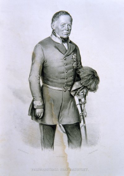 Maresciallo Radetzky Graff, illustration fra The History of Italy af Italian School