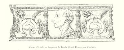 Matteo Civitali, Fragment de Tombe, South Kensington Museum (gravering) af Italian School