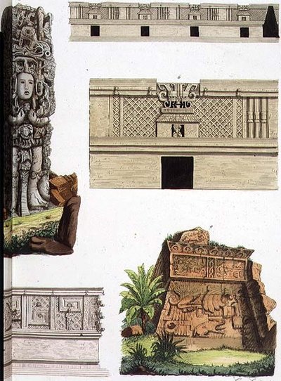 Mexicanske antikviteter, arkitektoniske detaljer fra plade 48 i 