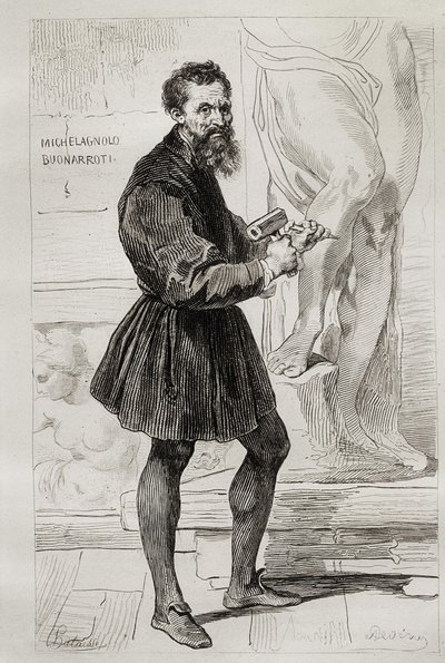 Michelangelo Buonarroti billedhugger af Italian School