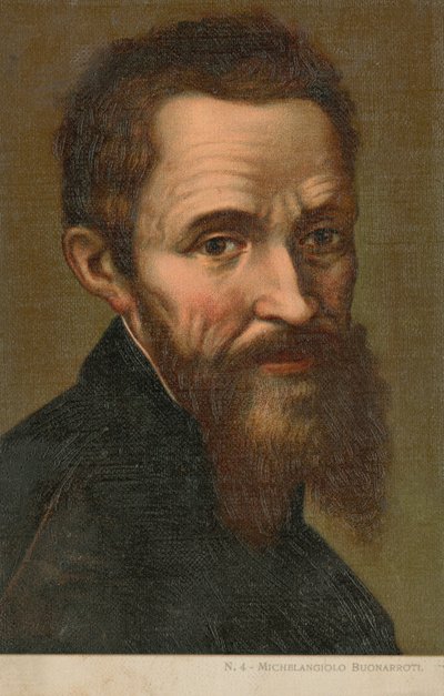 Michelangelo, italiensk kunstner (chromolitho) af Italian School