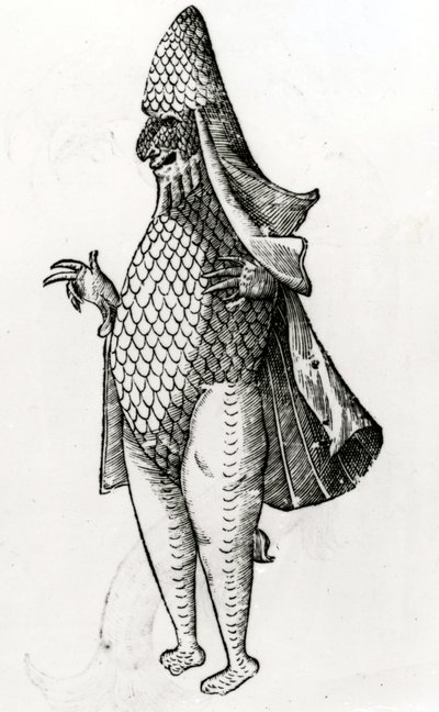 Monster Marinus henviser til biskoppens skolegang, 1642 af Italian School