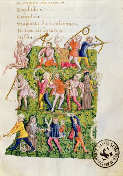 Ms.3368 Gardening Skills, miniature fra Di Artificial Memoria af Italian School