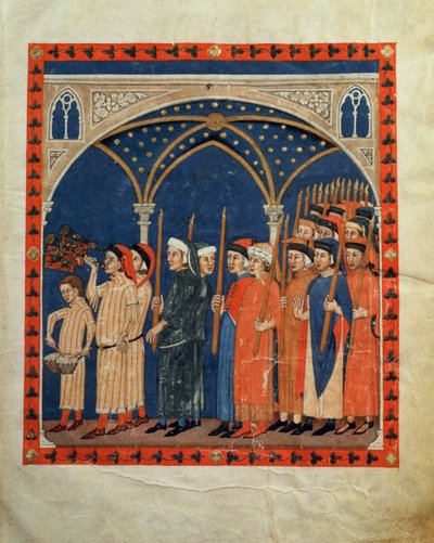 Ms 973 c.20 A Procession af Italian School