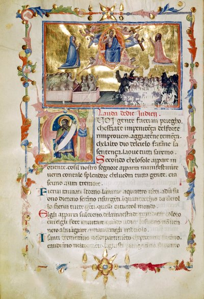 Fru B.R. 19, c. 62b, fra Laudi Spirituali af Company of St Giles af Italian School