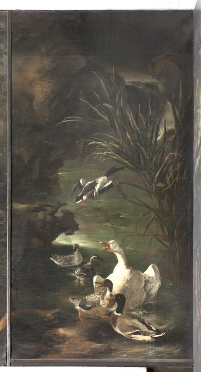 Myten om Orfeus: svane og ænder, ca. 1650-60 af Italian School
