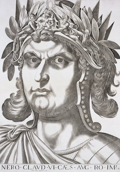 Nero Cæsar (37-68 e.Kr.), 1596 af Italian School