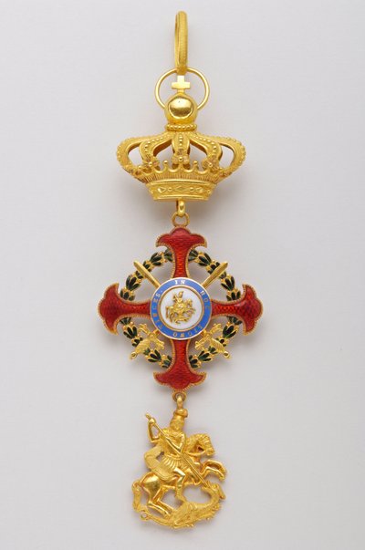Sankt Georgs orden af Réunion: insignier tilhørende kongehusets suveræner (1800-1850) af Italian School