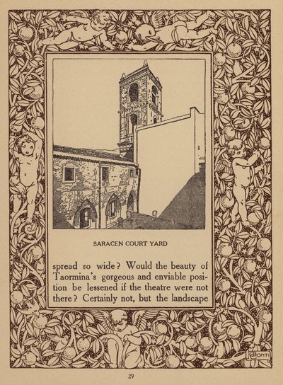 Side fra brochure for San Domenico Palace Hotel, Taormina (litografi) af Italian School
