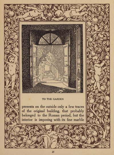 Side fra brochure for San Domenico Palace Hotel, Taormina (litografi) af Italian School