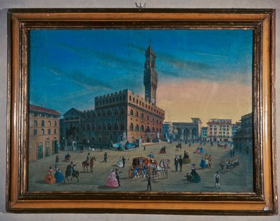 Palazzo Vecchio på Piazza della Signoria, Firenze af Italian School