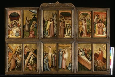 Passion Of Christ, ca. 1400 (tempera og guld på træ) af Italian School